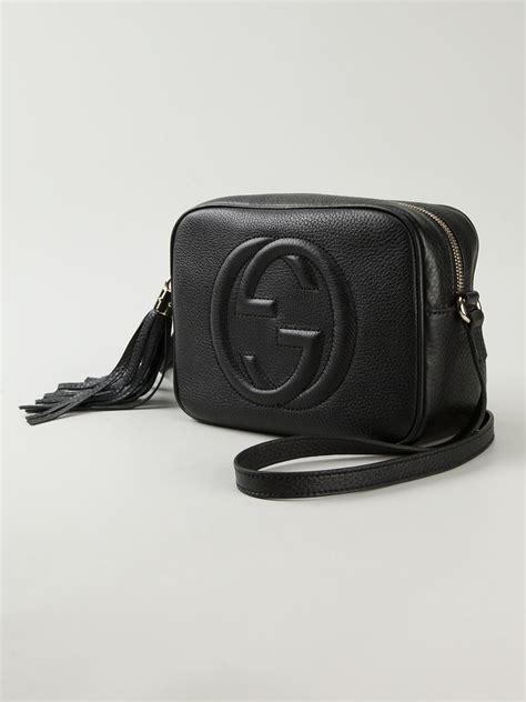 gucci soho black embossed leather crossbody|Gucci soho small leather bag.